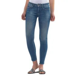 power skinny 7/8ème délavé